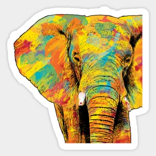 Rainbow Elephant Sticker